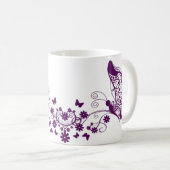 紫の蝶 コーヒーマグカップ (正面右)