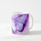 紫の蝶 コーヒーマグカップ (正面右)
