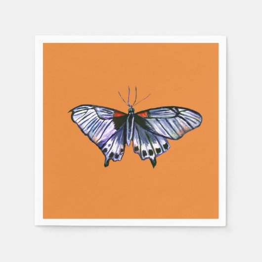 紫の蝶 スタンダードカクテルナプキン (正面)