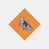 紫の蝶 スタンダードカクテルナプキン (角)