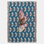紫の蝶 スローブランケット (正面縦)