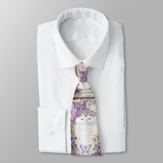 紫の蝶 ネクタイ (タイ)