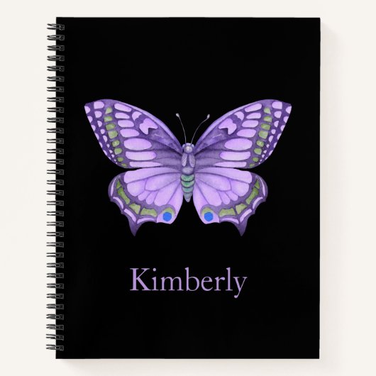 紫の蝶 ノートブック (正面)