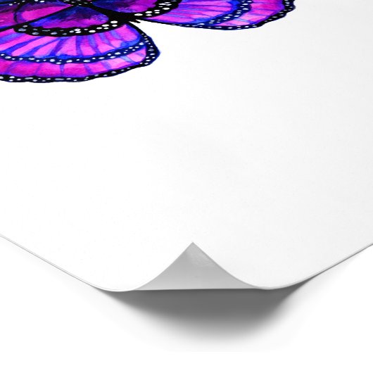 紫の蝶 ポスター (角)