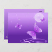 紫の蝶 ポストカード (正面/裏面)