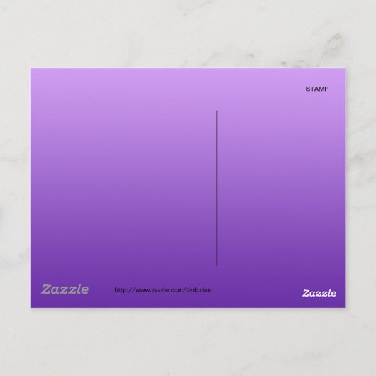 紫の蝶 ポストカード (裏面)