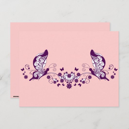 紫の蝶 ポストカード (正面/裏面)