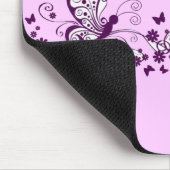 紫の蝶 マウスパッド (コーナー)