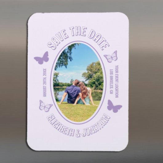 紫の蝶 マグネット