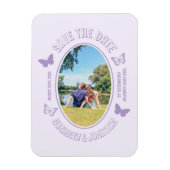 紫の蝶 マグネット (縦)