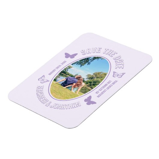 紫の蝶 マグネット (左側)