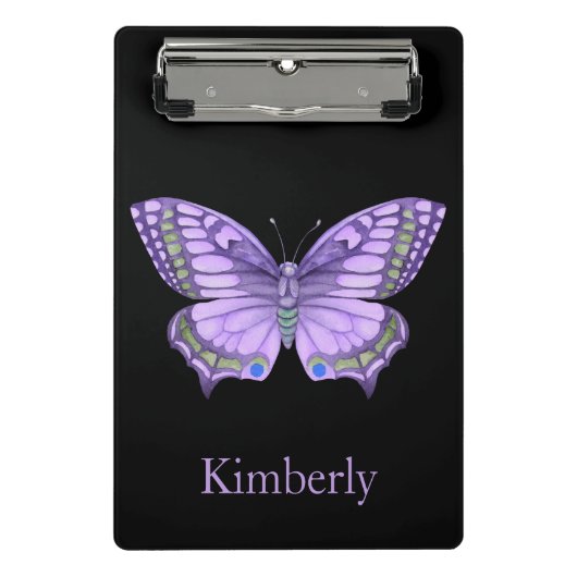 紫の蝶 ミニクリップボード (正面)
