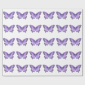 紫の蝶 ラッピングペーパー (フラット)