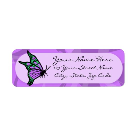 紫の蝶 ラベル (正面)