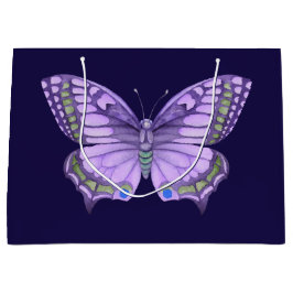 紫の蝶 ラージペーパーバッグ