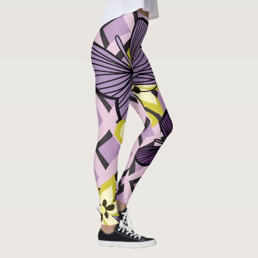 紫の蝶 レギンス (右)