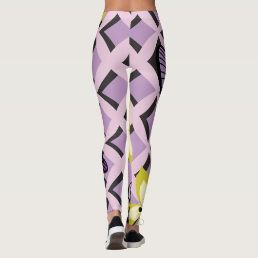 紫の蝶 レギンス (裏面)