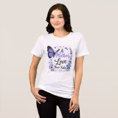 紫の蝶 愛は永遠に母からの愛  トライブレンドＴシャツ (正面全面)