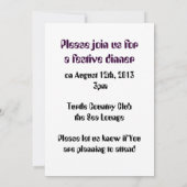 紫の蝶 招待状 (裏面)