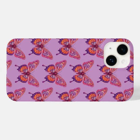紫の蝶 Case-Mate iPhoneケース (裏面 (横))