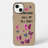 紫の蝶 iPhoneケース (裏面)