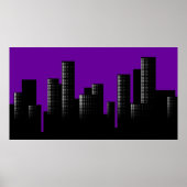 紫の街並み ポスター (正面)