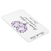 紫の言語で愛する日付を保存 マグネット (右側)