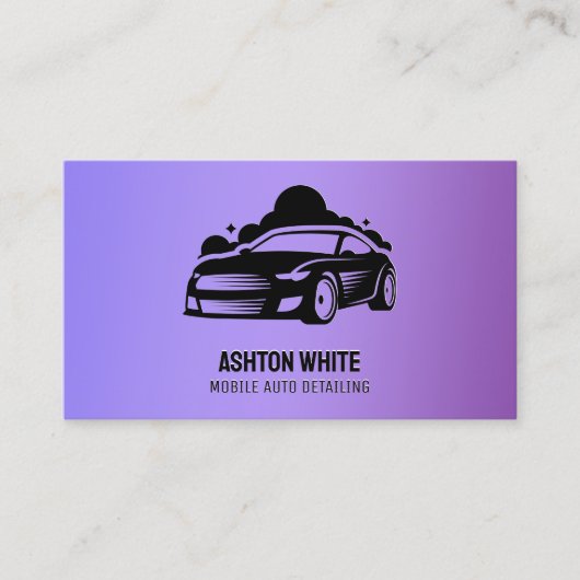 紫の詳細を表す自動車 名刺 (正面)