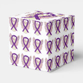 紫の認識度リボンエンジェルパーティーの好意ボックス フェイバーボックス (裏面サイド)