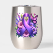 紫の認識度リボン (正面)