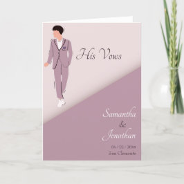 紫の誓いのカード結婚に描かれた漫画のカップル サンキューカード