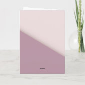 紫の誓いカード結婚の漫画のカップル サンキューカード (裏面)