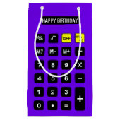 紫の誕生日計算 スモールペーパーバッグ (正面)