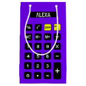 紫の誕生日計算 スモールペーパーバッグ (正面)