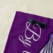 紫の貝殻 ビーチタオル (インサイチュ)