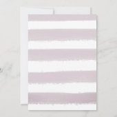 紫の賛美フォトスクリプトのパーソナライズ誕生 案内状 (裏面)