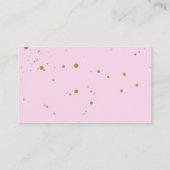 紫の赤ちゃんシャワーパーティーリスが本を持ってくる エンクロージャーカード (裏面)