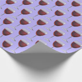 紫の赤ワイン ラッピングペーパー (角)