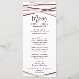 紫の赤面とバラ金ゴールドストリーマーメニューカード メニュー