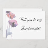 紫の赤面ポピーは花嫁の提案をする 招待状 (正面/裏面)