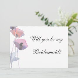 紫の赤面ポピーは花嫁の提案をする 招待状