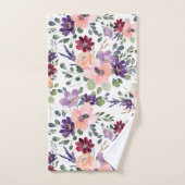 紫の赤面花 バスタオルセット (ハンドタオル)