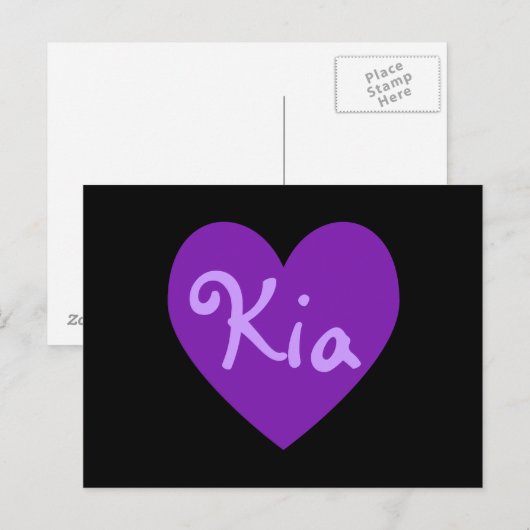 紫の起亜 ポストカード (正面/裏面)