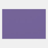 紫の超無地の色 ラッピングペーパーシート (正面)