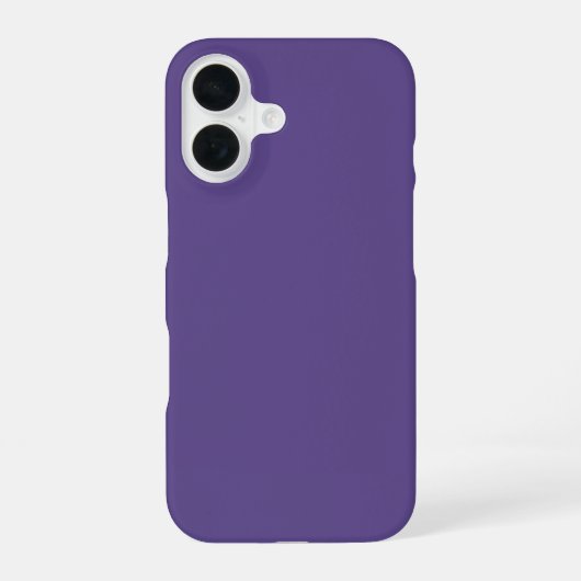 紫の超無地の色 iPhone 16ケース (裏面)