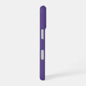 紫の超無地の色 iPhone 16ケース (右側面)