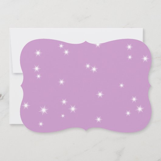 紫の輝かしい誕生の発表 案内状 (裏面)