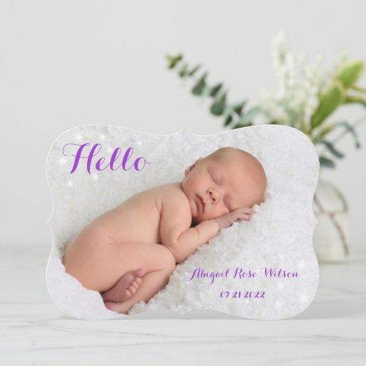 紫の輝かしい誕生の発表 案内状 (スタンド正面)