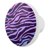 紫の輝きとゼブラのプリント セラミックノブ (右)