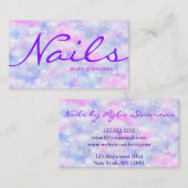 紫の輝きのグラデーション雲 名刺 (正面/裏面)